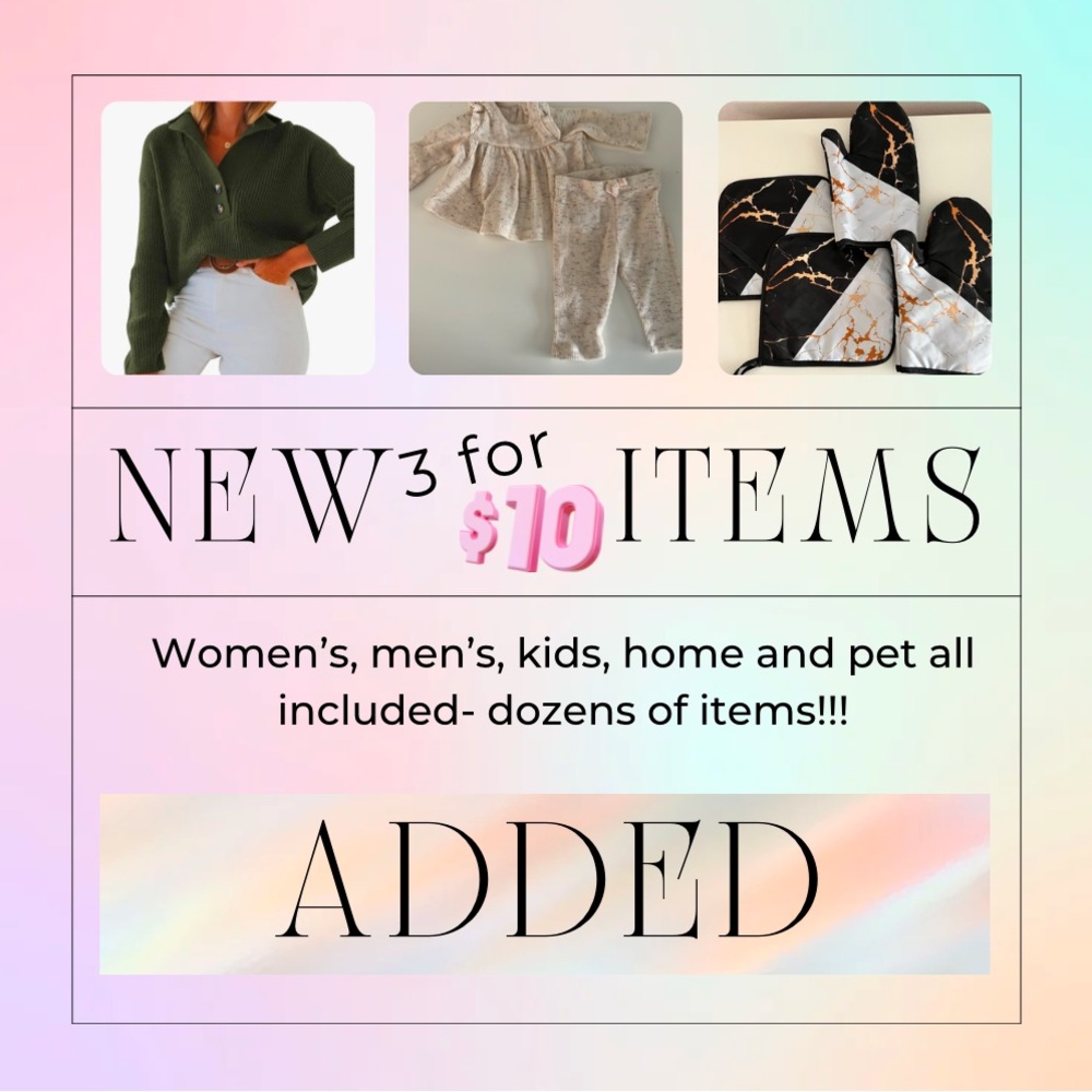 🦄3 items for $10🦄 NEW ITEMS ADDED!!
